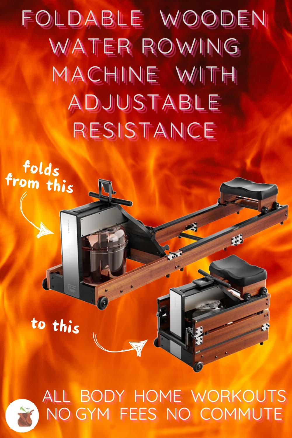 Water Rowing Machine Foldable